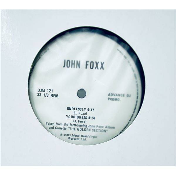 1983 Virgin Advance DJ Promo 12" â€“ John Foxx â€œEndlessly / You