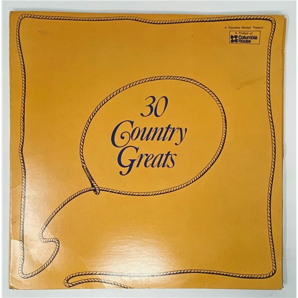 30 Country Greats Compilation Vinyl 2xLP (Columbia House Musical Treasury)