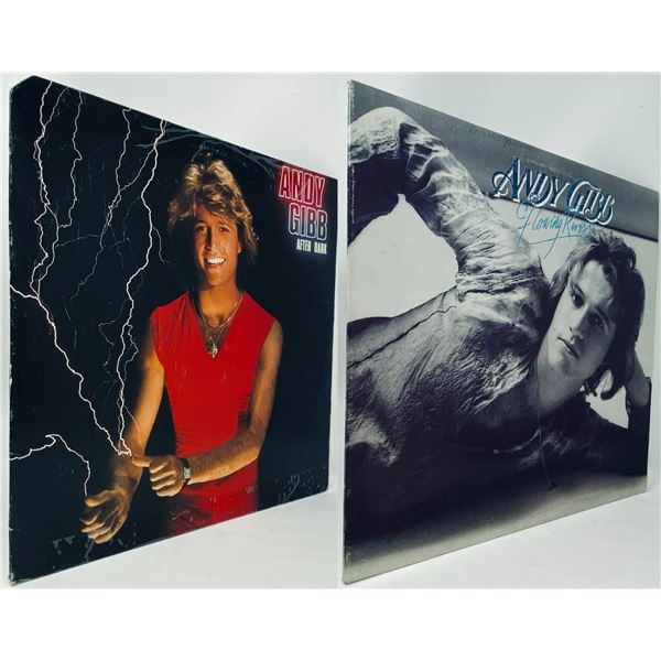 Lot of 2 LPs â€“ Andy Gibb 'After Dark' & 'Flowing Rivers'