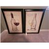 Image 1 : Framed wine prints A