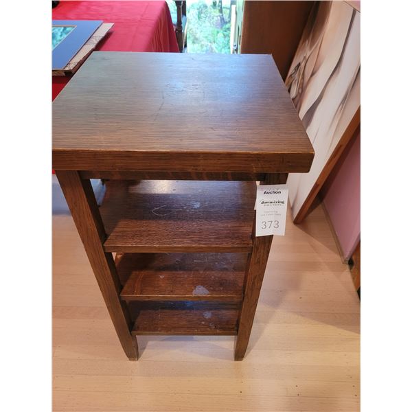 Mission style oak stand A