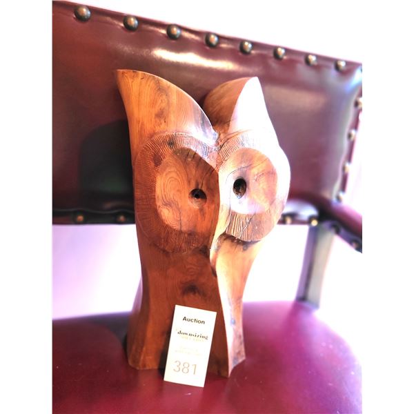Carved wood Owl A