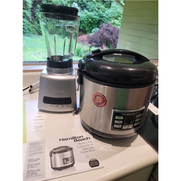 Hamilton Beach Rice Cooker & Proctor Silex Blender A
