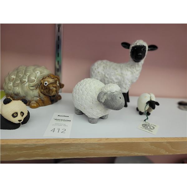 Ceramic Sheep Figurines A