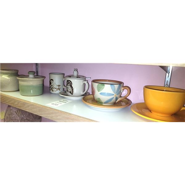 Pottery, Owls, Portuguese Cups A