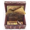 Image 2 : Gold Treasures - Treasure Box of 20 Notes, Cards, Flakes.