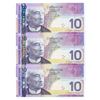 Image 1 : Bank of Canada Issue 2005 Ten Dollars (BTA) GEM UNC  Set (3) in Sequence