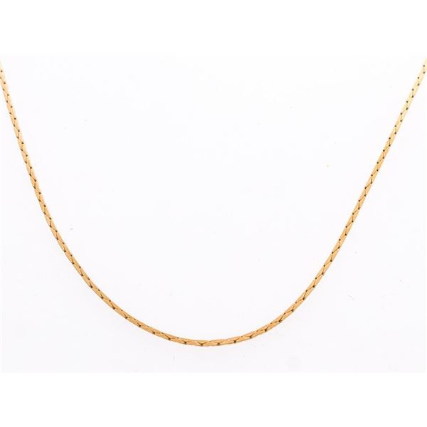 18kt BGO Fine Herring Bone Necklace 18"