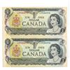 Image 1 : Bank of Canada 1973 One Dollar - Sequential Pair UNC