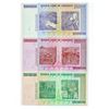 Image 2 : Group of 3  Reserve Bank of Zimbabwe - One, Five, & Ten Billion Dollar Notes - UNC w/ Serial Numbers