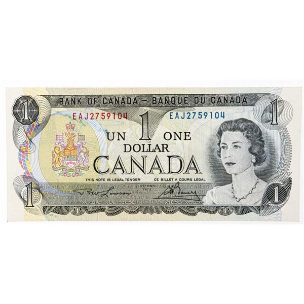 Bank of Canada 1973 One Dopllar - Autographed - Yvon Cournoyer & John Ferguson SR.
