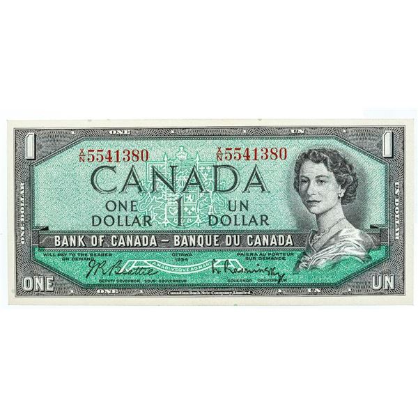 Bank of Canada 1954 One Dollar  UNC