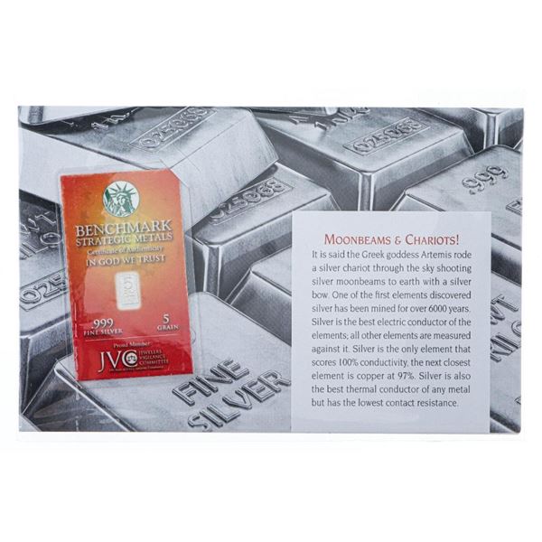 Moonbeams & Chariots - .999 Fine Silver Fractional Bar, Serialized -Sealed