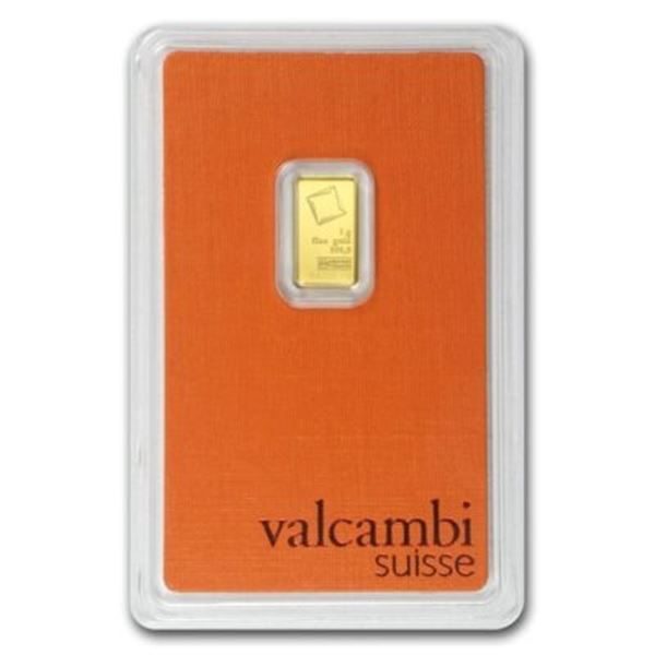 1 gram Gold Bar – Valcambi (In Assay)