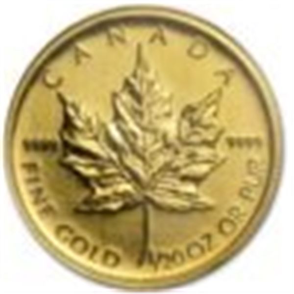 1/20 Oz Canadian Gold Maple Leaf Coin -Random Date