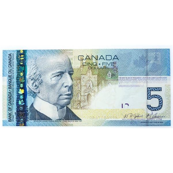 Bank of Canada 2006 Five Dollars UNC (HPN)
