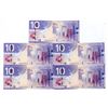 Image 2 : Bank of Canada 2005 Set of  5 x Ten Dollars UNC in Sequence