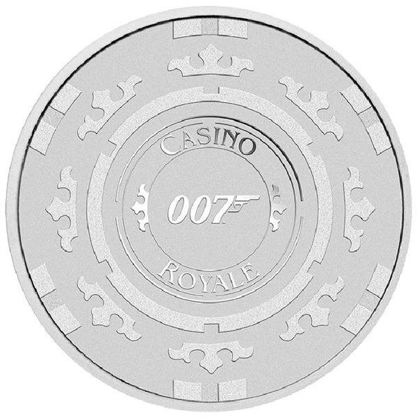 James Bond Casino Royale Chip 2023 1 oz Silver Coin in Capsule – Tuvalu – Perth Mi