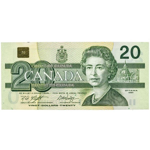 Bank of Canada 1991 Twenty Dollars Choice UNC (EYC) OLMSTEAD Original