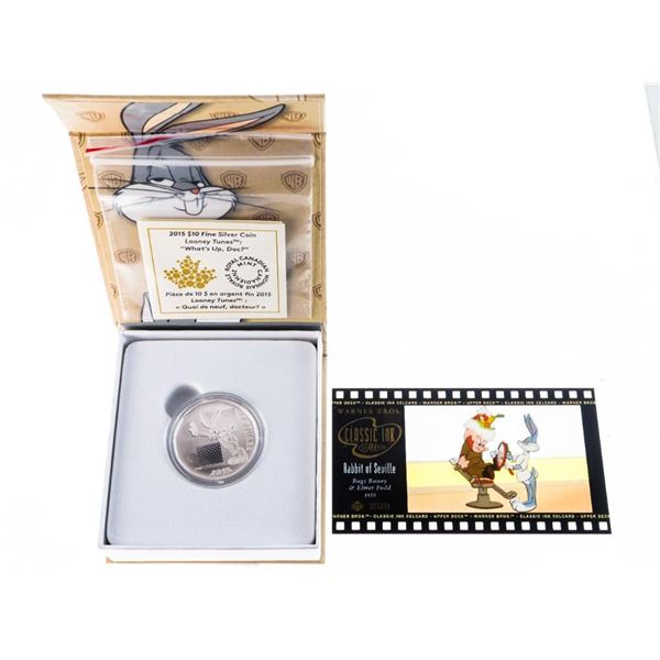 Warner Bros. /RCM Looney Tunes Series - .9999 Fine Silver $10 Coin -  Whats Up Doc w/Classic Ink Cel
