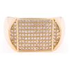 Image 2 : 18kt Gold Overlay Pave Set Ring Size 10