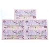 Image 2 : Bank of Canada 1989 Ten Dollars - (5) Notes in Sequence (BEG) GEM UNC
