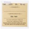 Image 3 : Canada 1955 Silver Dollar MS62 ICCS
