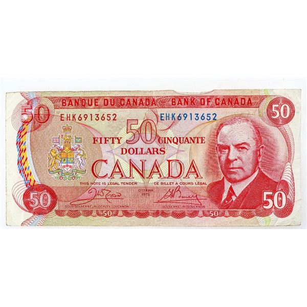 Bank of Canada 1975 Fifty Dollars -RCMP Formation