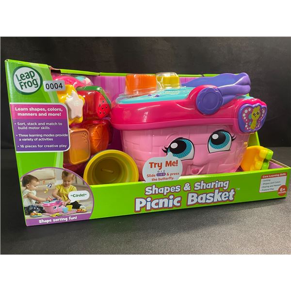 1 Leap Frog Shapes & Sharing Picnic Basket Toy Play Set - For Ages 6+ Months - Brand New