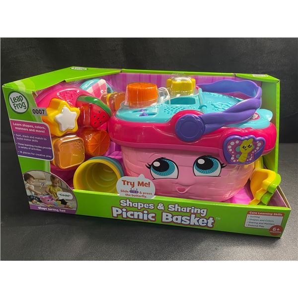1 Leap Frog Shapes & Sharing Picnic Basket Toy Play Set - For Ages 6+ Months - Brand New