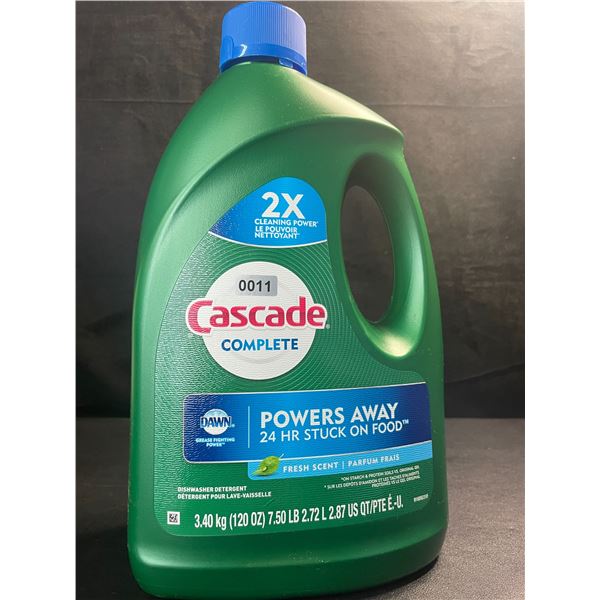1 Large Jug of Cascade Complete Dishwasher Detergent - Fresh Scent w/ Dawn - 3.40kg - New