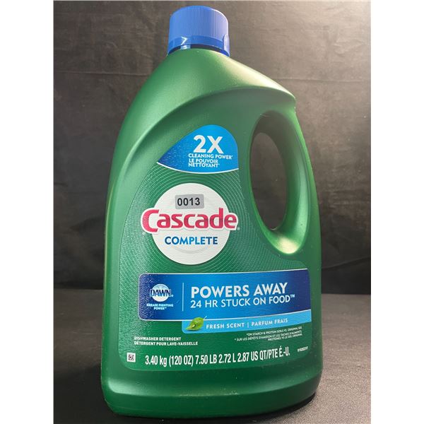 1 Large Jug of Cascade Complete Dishwasher Detergent - Fresh Scent w/ Dawn - 3.40kg - New
