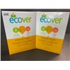 Image 1 : 2 Boxes of Ecover Natural Plant-Based Dishwasher Powder - Citrus - 1.36kg - New Sealed