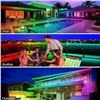 Image 6 : Ailbton 100FT Long Outdoor LED RGB Strip Light Kit - Waterproof w/ Bluetooth App Control/Remote; NEW