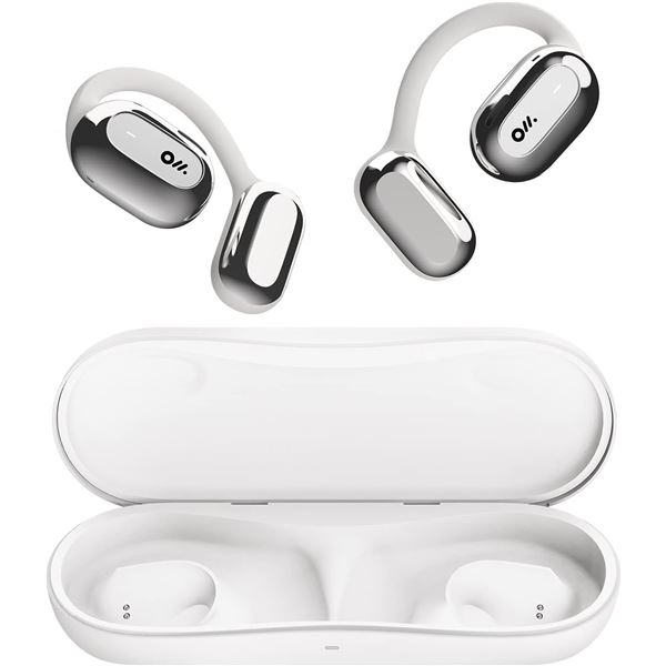 Oladance OWS1 Open-Ear Wireless Bluetooth Headphones; High-Quality Sound; Space Silver; NEW SEALED!