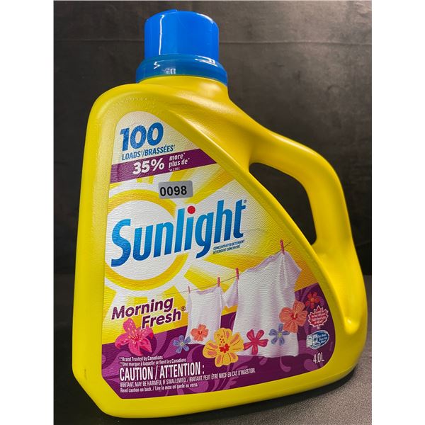 1 Large Jug of Sunlight Morning Fresh Liquid Laundry Detergent - 4.0L/100 Loads - New