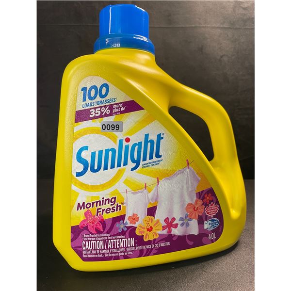 1 Large Jug of Sunlight Morning Fresh Liquid Laundry Detergent - 4.0L/100 Loads - New