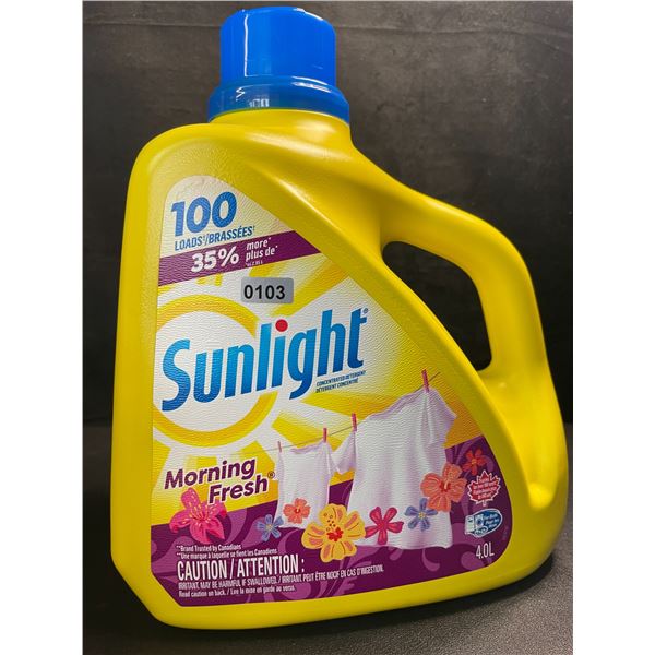 1 Large Jug of Sunlight Morning Fresh Liquid Laundry Detergent - 4.0L/100 Loads - New