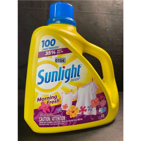 1 Large Jug of Sunlight Morning Fresh Liquid Laundry Detergent - 4.0L/100 Loads - New