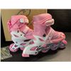 Image 3 : 1 Pair of Girls Inline Light-Up Roller Skates - Size S (31-34) - Pink - New in Box