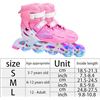 Image 6 : 1 Pair of Girls Inline Light-Up Roller Skates - Size S (31-34) - Pink - New in Box