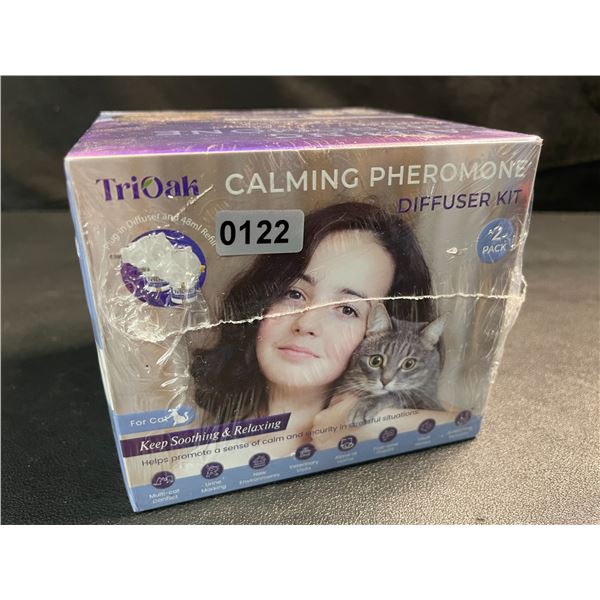 1 TriOak Cat Calming Pheromone Diffuser Kit (2pack) Cat Anxiety/Stress Calming Diffuser Kit; New