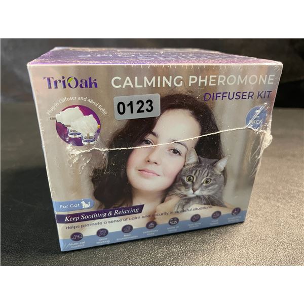 1 TriOak Cat Calming Pheromone Diffuser Kit (2pack) Cat Anxiety/Stress Calming Diffuser Kit; New