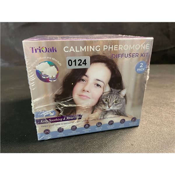 1 TriOak Cat Calming Pheromone Diffuser Kit (2pack) Cat Anxiety/Stress Calming Diffuser Kit; New