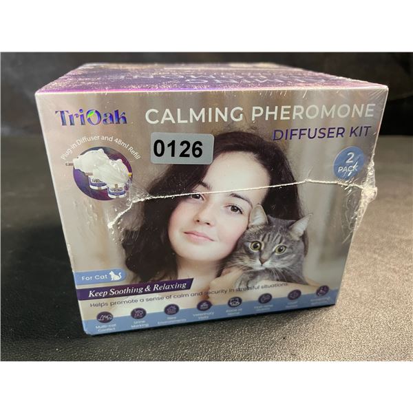 1 TriOak Cat Calming Pheromone Diffuser Kit (2pack) Cat Anxiety/Stress Calming Diffuser Kit; New