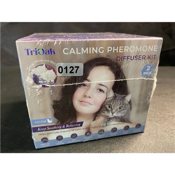 1 TriOak Cat Calming Pheromone Diffuser Kit (2pack) Cat Anxiety/Stress Calming Diffuser Kit; New