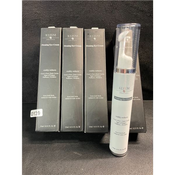 4 Kleem Organics Firming Eye Creams - Reduces Puffiness, Wrinkles, Dark Circles - 15ml - New