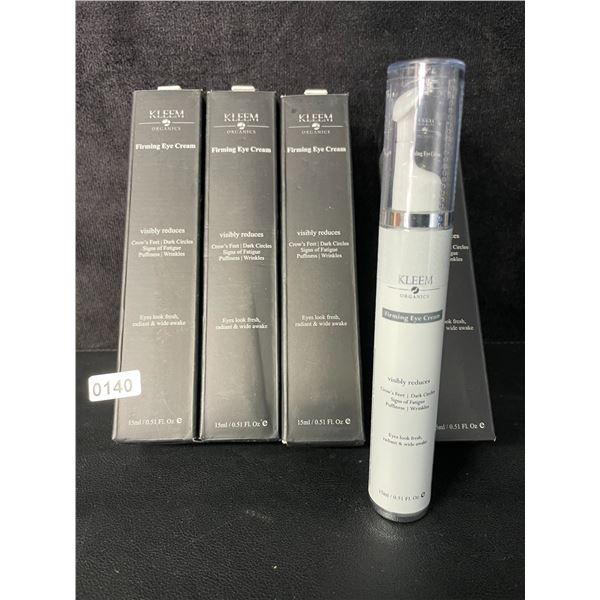 4 Kleem Organics Firming Eye Creams - Reduces Puffiness, Wrinkles, Dark Circles - 15ml - New