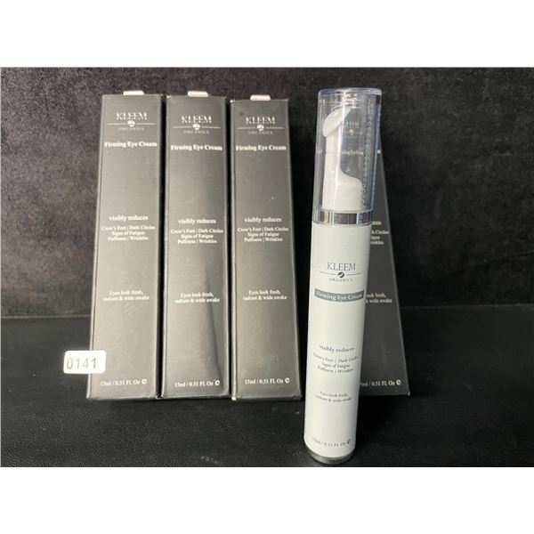 4 Kleem Organics Firming Eye Creams - Reduces Puffiness, Wrinkles, Dark Circles - 15ml - New
