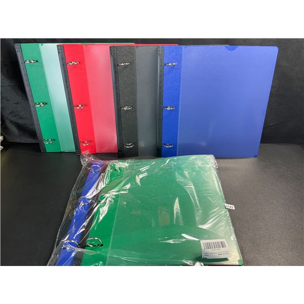 2 Multi-Packs of 1" Telescoping 3-Ring Binders; 4 Per Pack/8 Binders Total - Assorted Colors - New
